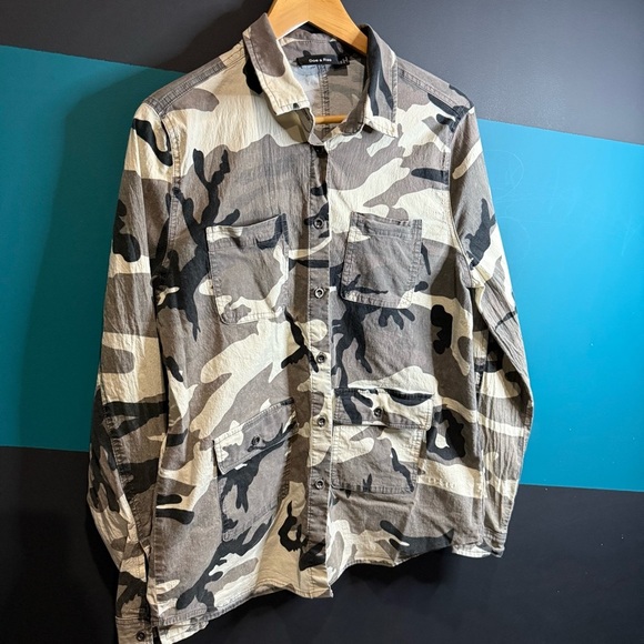 Doe & Rae Brown and Black Button Down Shirt - Picture 2 of 11